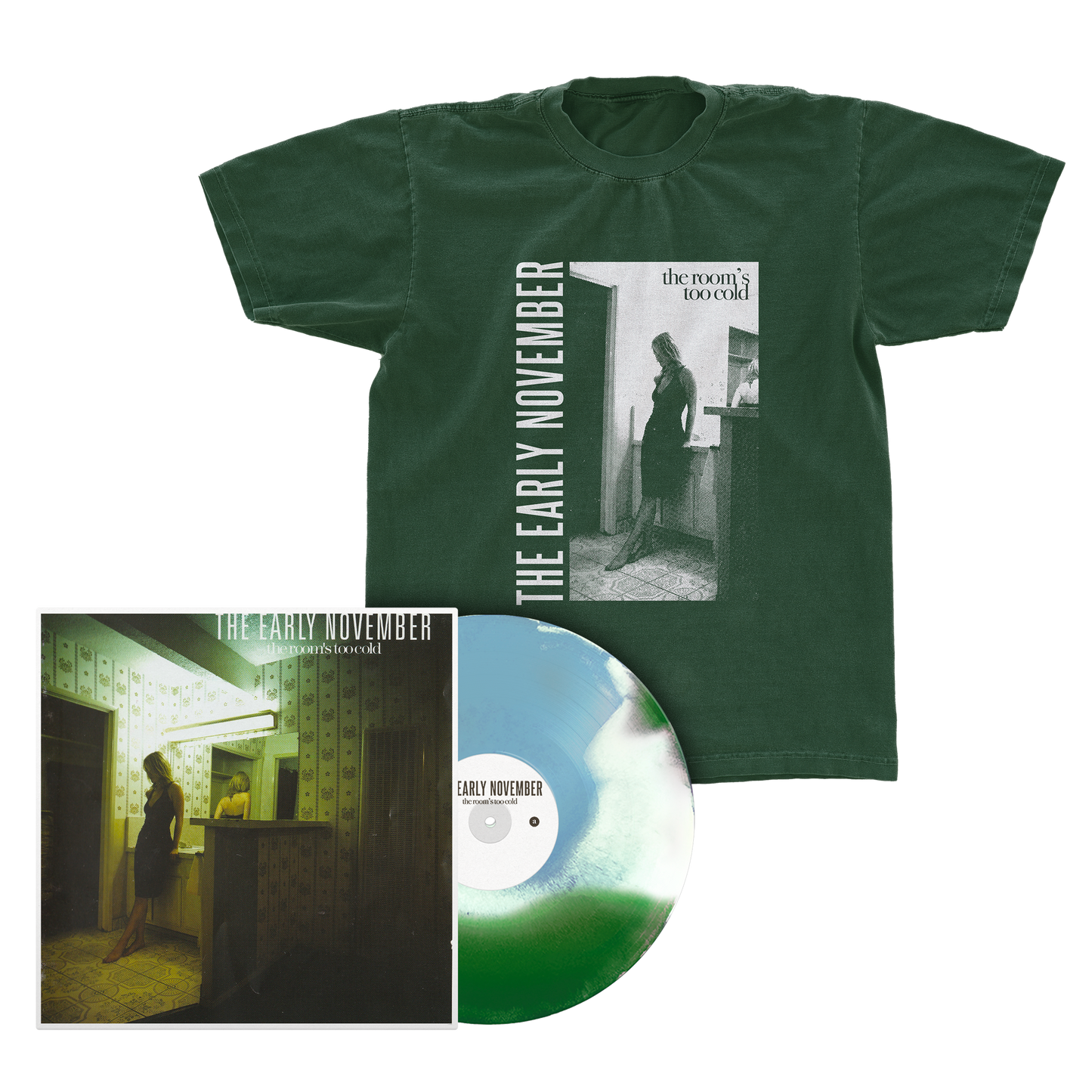 The Early November - “The Room's Too Cold” 3 Color A / B Vinyl + T-Shirt