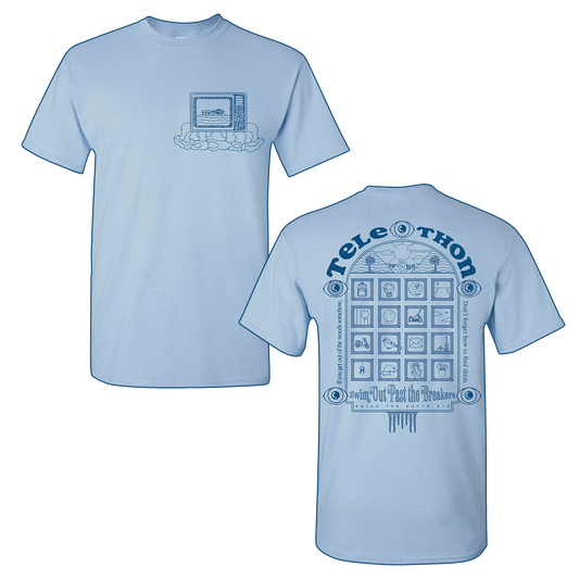 Telethon - "Swim Out Past The Breakers" - Light Blue Pocket T-Shirt